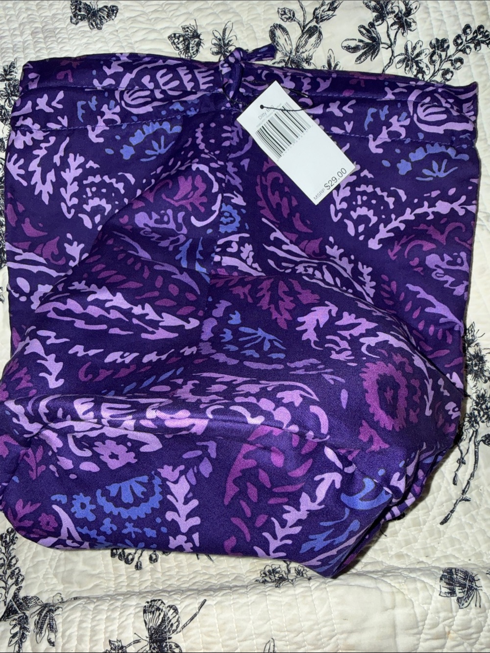 Vera Bradley Ditty Bag purples and blue new with tags attached